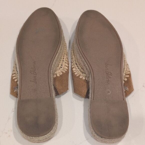 Sam Edelman Austin Suede Espadrille Mule in Caramel Size 7.5 - Picture 10 of 12